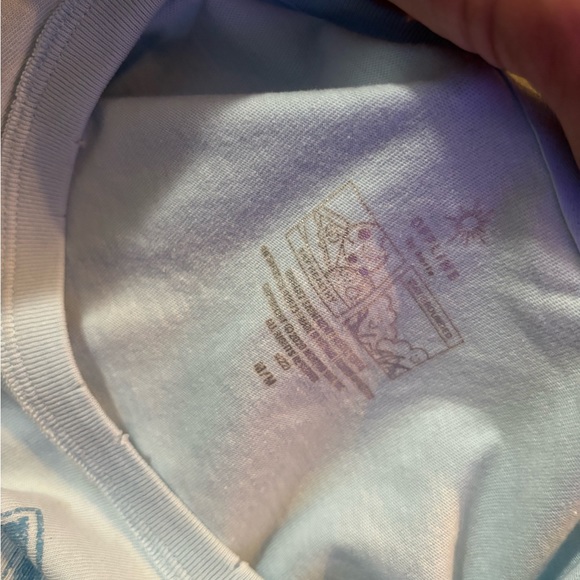 Aerie Salt Yellow Dressed Salty Soft Blue Crop Tee elastic waist preloved - Picture 5 of 5